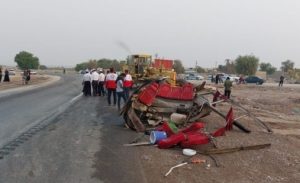 ۱۳ کشته و ۱۱ مصدوم در تصادف جاده شوشتر – گامیش آباد به سمت پل کابلی