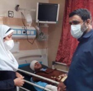عیادت معاون سیاسی و اجتماعی استاندار خوزستان از مصدومان سانحه رانندگی در شوشتر